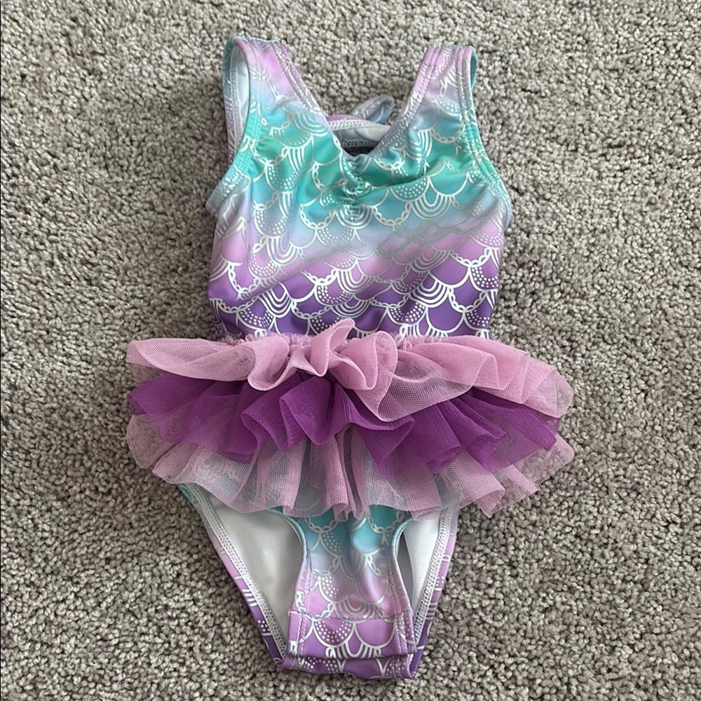 Cat & Jack Kids Swim One Piece - Purple and Aqua